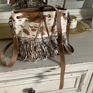 Myra Cowhide Crossbody Purse